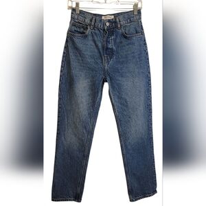 Reformation Cynthia High Rise Straight Jeans in Kama Wash Style PO# 13355